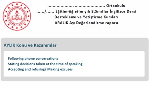 Ortaokul İngilizce