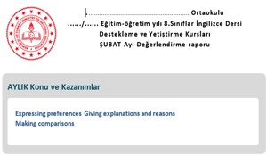 Ortaokul İngilizce