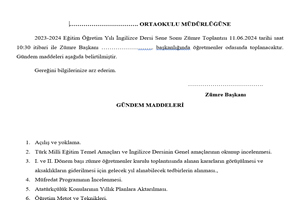 Ortaokul İngilizce